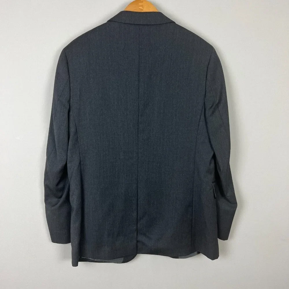 Banana Republic Blazer Jacket Mens 40S Gray Lanificio Wool Modern Fit Sport Coat